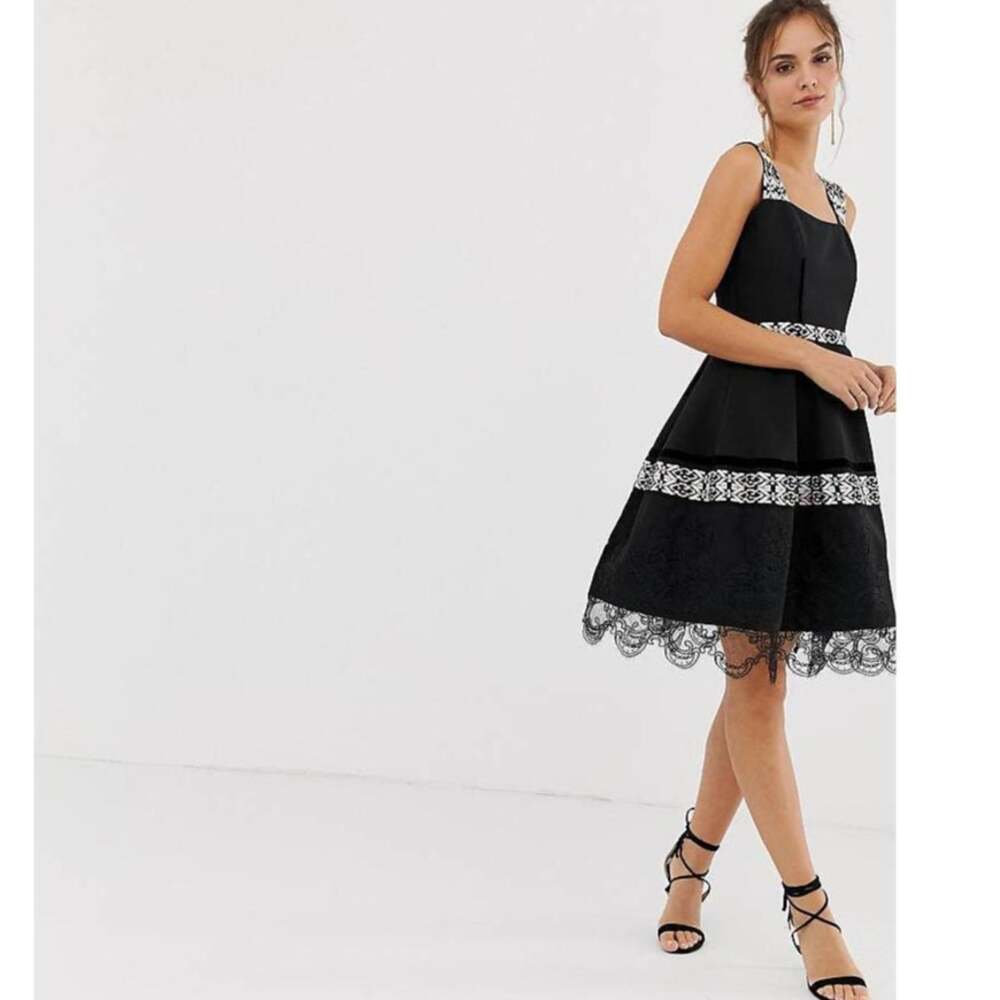 Bronx and Banco Ethnos Ruffle Black Sleeveless Dress Size 6 / Medium - Picture 15 of 16